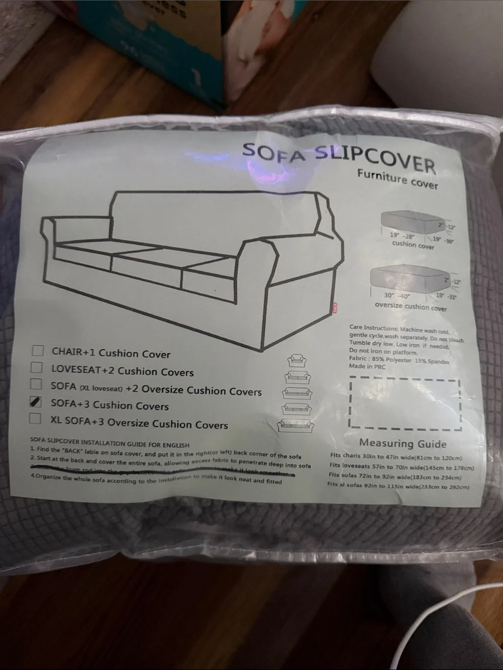 Gray Sofa Slipcover - Home Accents Furniture Cover